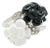 Estate Chanel Agate, Onyx and Diamond Camelia Ring in 18k White Gold, Size 6.75 For Sale