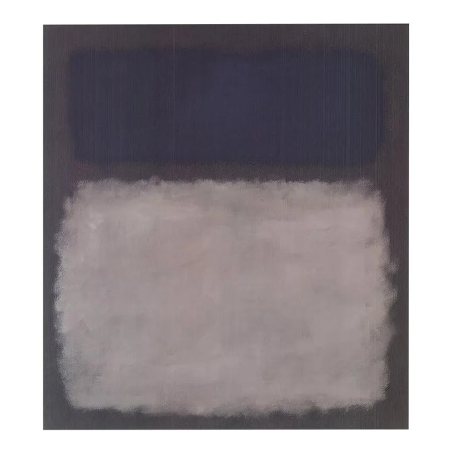 2005 Mark Rothko 'Blue & Gray, No Text' Abstract Black & White Switzerland Offset Lithograph For Sale