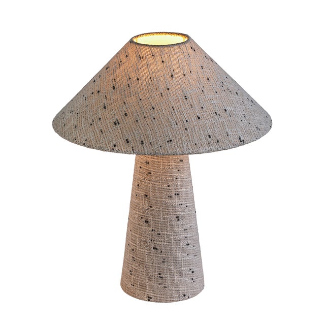 Boho Chic Fischer Woven Twisted Boucle Table Lamp For Sale - Image 3 of 6