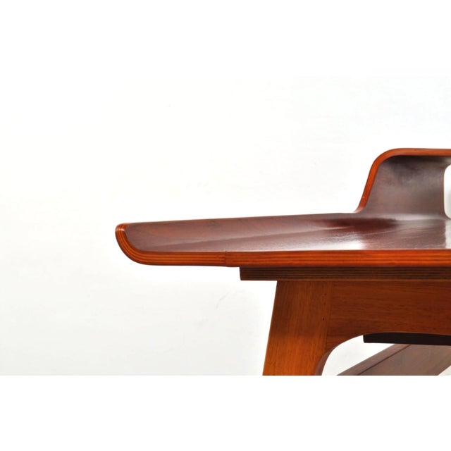 Vintage Teak Bent Desk, 1980s For Sale - Image 4 of 16