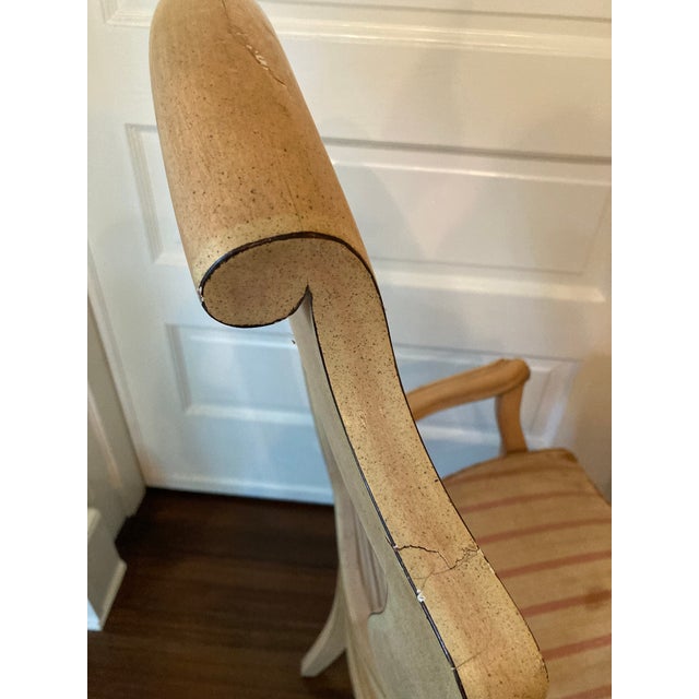 Pair of Vintage Scrolled Side Chairs in the Style of Art Nouveau For Sale In Columbia, SC - Image 6 of 11