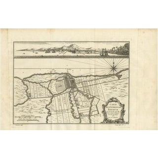 Map of the Environs of Batavia, 1750 For Sale