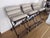 Thomas Hayes Studio Attributed Thomas Hayes Studio Iron and Rolled Leather Counter Stools - Set of 3 For Sale - Image 4 of 7