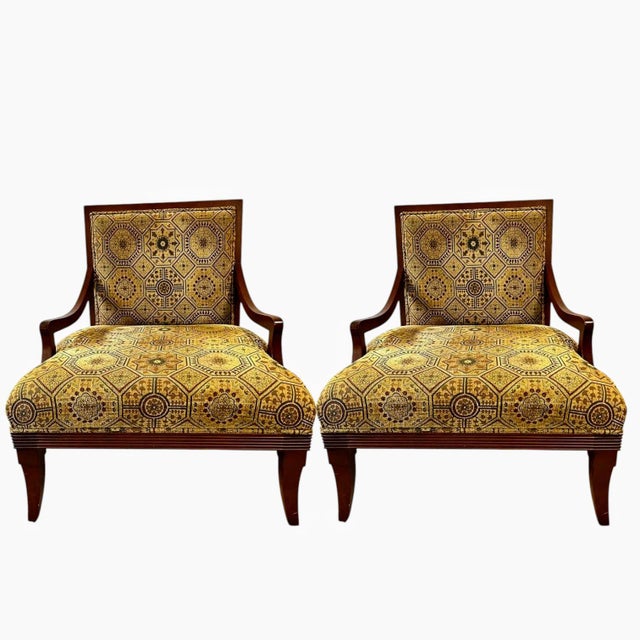 Vintage Thomasville Collection, Armchairs, Ottoman & End Table. For Sale - Image 10 of 11