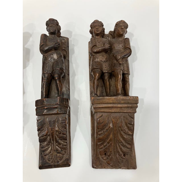 Late 19th Century Set of Four Figurative Oak Carvings For Sale In Boston - Image 6 of 11