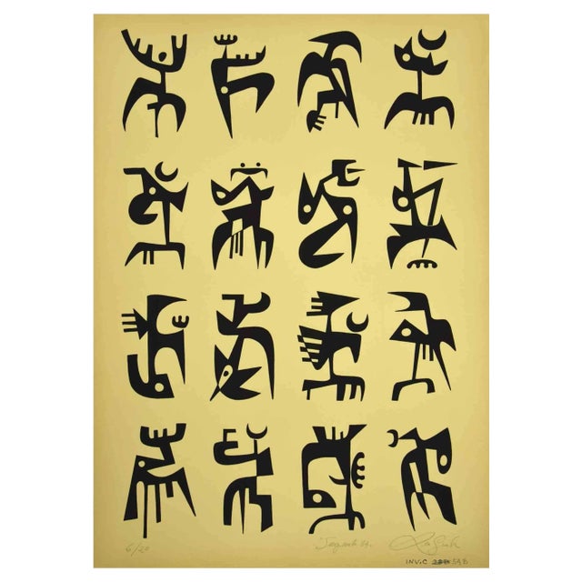 Leo Guida, Segnali, Original Screen Print, 1980s For Sale