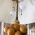White 1960s Beautiful midcentury vintage alabaster lamp with alabaster grapes // two-bulb lamp with pull chains // carved Italian alabaster // large For Sale - Image 8 of 15