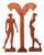 Giorgio Rastelli, Adam and Eve Under the Palm Tree from the Safari Series, 1978, Wood For Sale