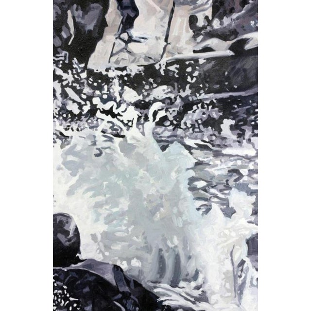 Gina Fiedel, "A Cold Sky " 1986 84" X 66" Oil Painting on Canvas For Sale - Image 11 of 14