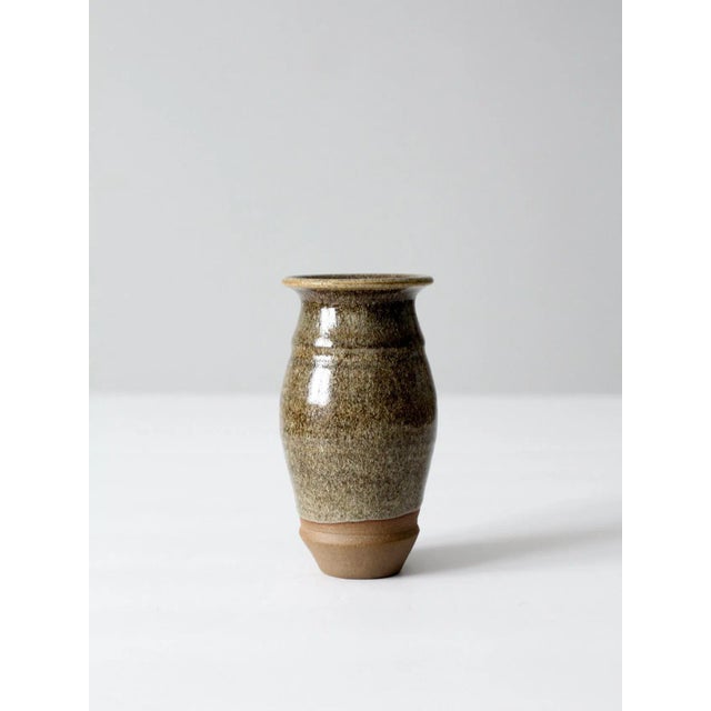 Contemporary Signed Studio Pottery Vase For Sale - Image 3 of 7