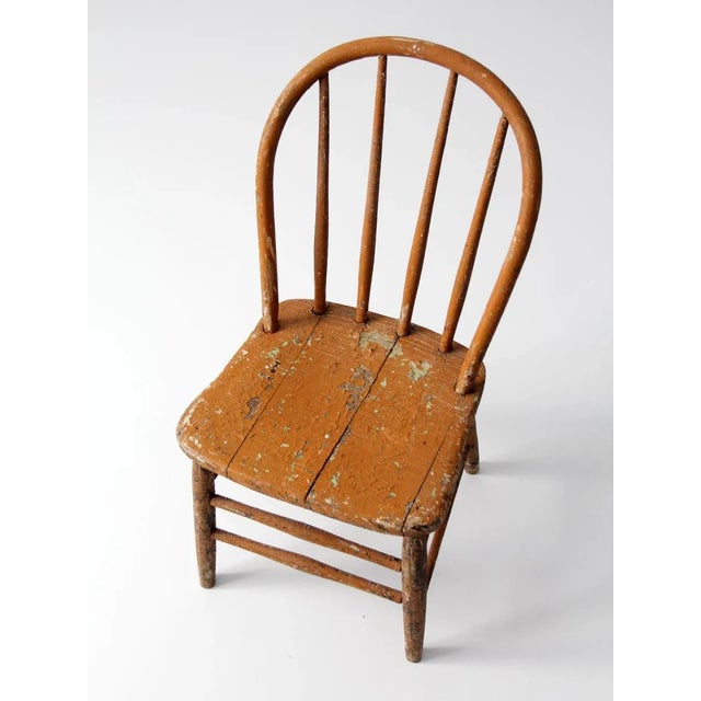 Wood Late 19th Century Primitive Farmhouse Chair For Sale - Image 7 of 10