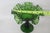 Fenton Green Thumbprint Style Ruffled Pedestal Large Compote Candy Dish 4570b For Sale - Image 10 of 15
