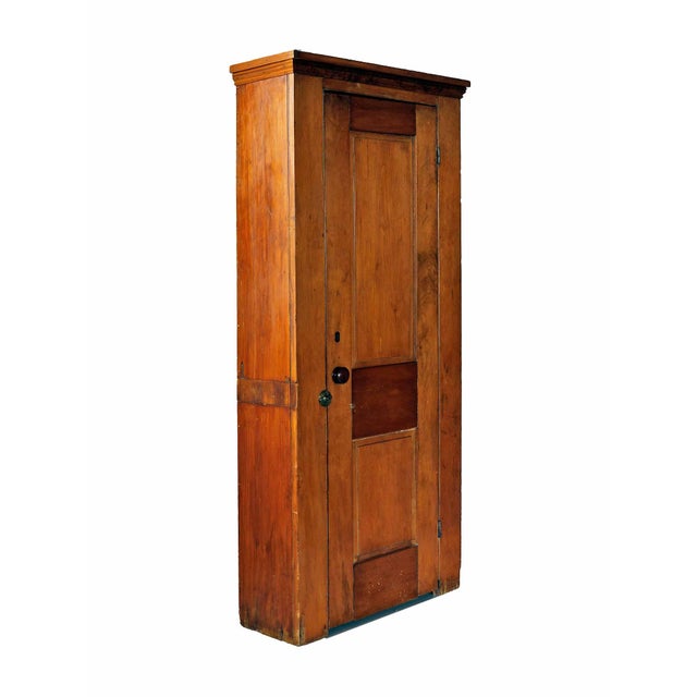 Antique Pine Cabinet - Early American Artisan Made For Sale - Image 12 of 13