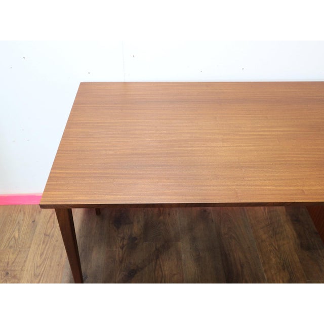 Mid-Century Modern 1960s Mid Century Modern Vintage Afromosia Teak Writing Office Desk For Sale - Image 3 of 15