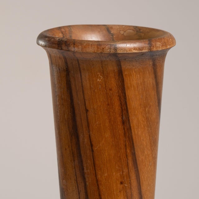Mid 20th Century Denmark Brown Wood Vase For Sale - Image 13 of 15