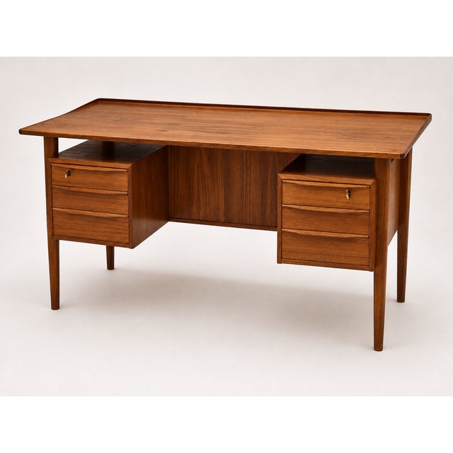 Danish Writing Desk in Teak by Peter Løvig Nielsen for Løvig, 1960s For Sale - Image 14 of 14