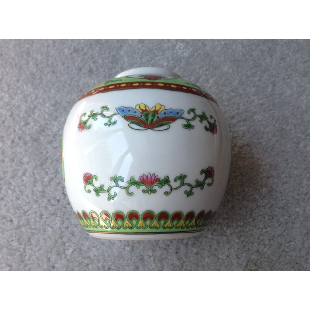 Vintage Enamel Porcelain Ginger Jar For Sale - Image 4 of 9