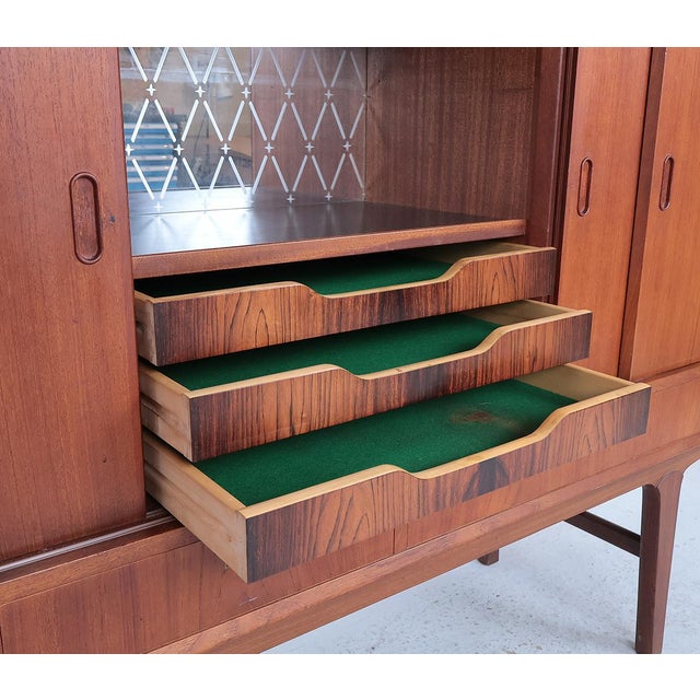 Vintage Danish Teak Highboard, 1960s For Sale - Image 9 of 17