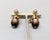 Mid-Century Modern Vintage Signed Napier Goldtone Brown Moonglow Cumquat Drop Clip Earrings-2 Pieces For Sale - Image 3 of 12
