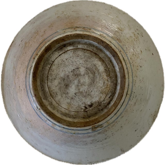 16th Century Large Ming Blue & White Calligraphic Bowl, 16th C. For Sale - Image 5 of 7