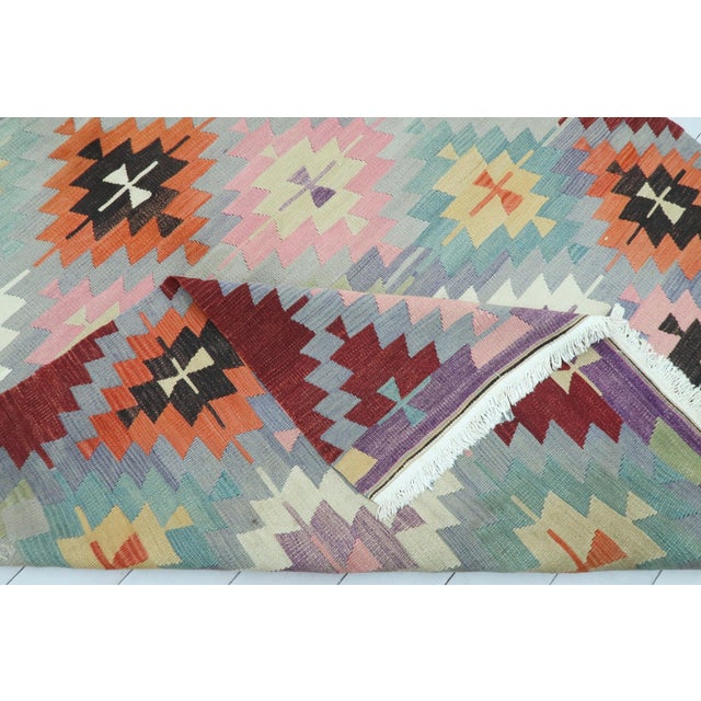 Vintage Turkish Antalya Kilim Flatweave Rug For Sale - Image 4 of 11