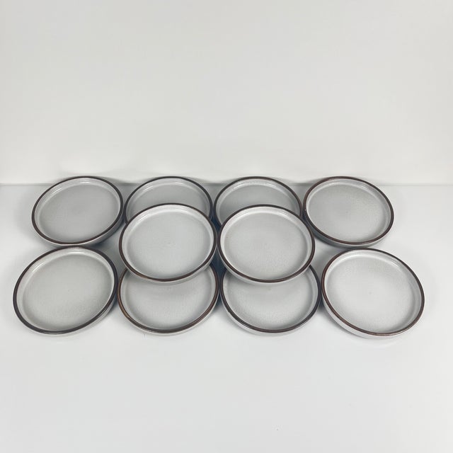 Mid-Century Modern Vintage Niderviller Stoneware Tapas Plates, 1970s, Set of 10 For Sale - Image 3 of 9
