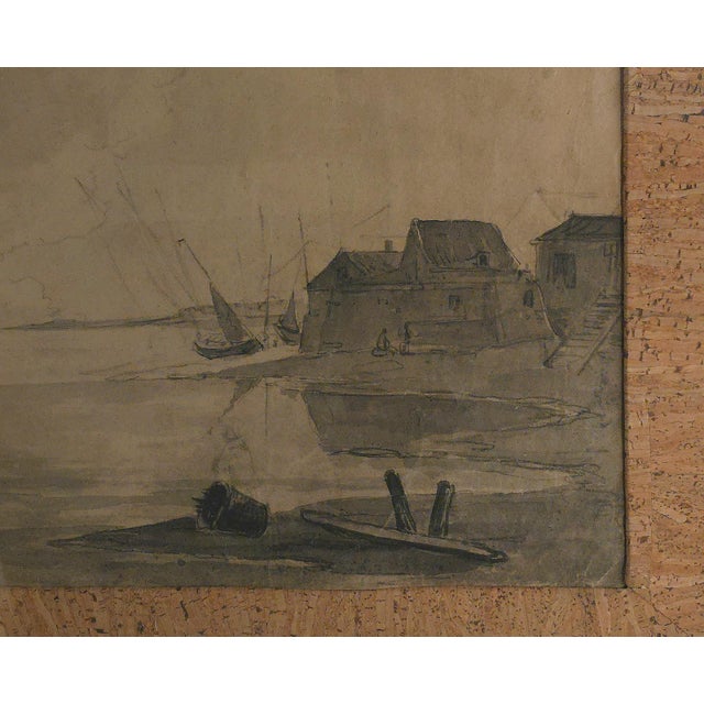 Paper Early 18th Century Large Dutch Old Master Study Pen and Ink Painting For Sale - Image 7 of 7