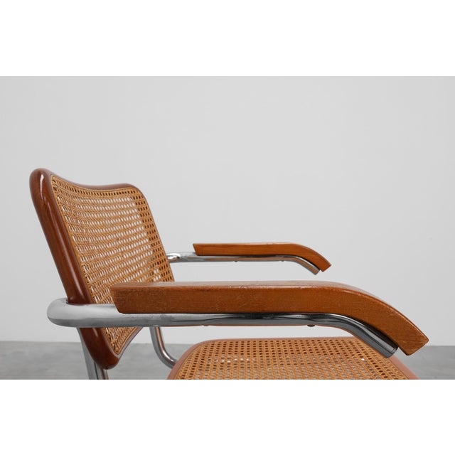 Bauhaus Armchair in tubular Steel, wood and Rattan, 1920s For Sale - Image 4 of 18