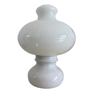 Space Age Opaline Glass Table Lamp, 1970s For Sale