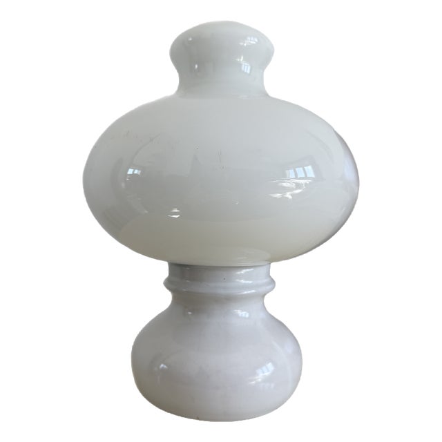 Space Age Opaline Glass Table Lamp, 1970s For Sale