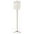Modern Thomas O'Brien by Visual Comfort Signature Caron Floor Lamp in Hand-Rubbed Antique Brass with Linen Shade For Sale - Image 3 of 3