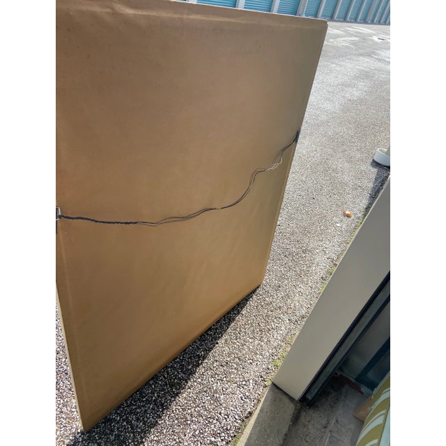 Wood Mid 20th Century Asian Geisha Lady Signed Painting Massive Size For Sale - Image 7 of 11