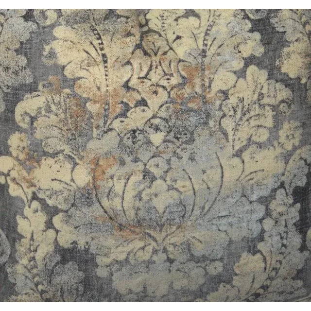 Beautiful Damask print pillows set, 22" x 22". Soft greys, creams warm up any space .Fully serged with hidden zippers, and...