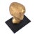Sendelbach Signed Gold Painted Clay Bust of Young Boy on Slate Base For Sale - Image 11 of 12