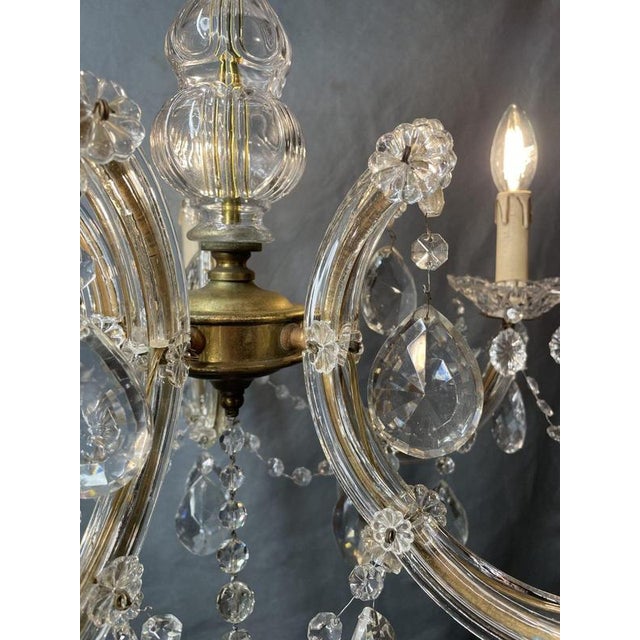 Antique Marie Therese 5-Branch Chandelier For Sale - Image 3 of 7