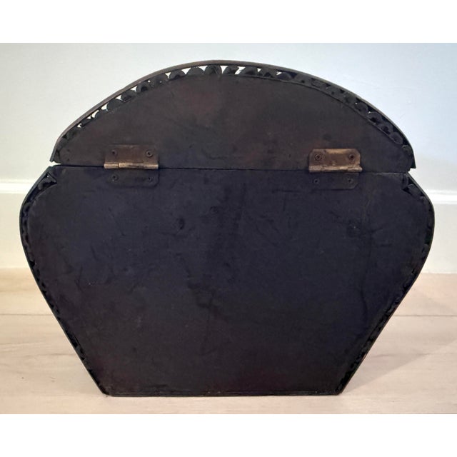 Vintage Split Reed and Brass Ring Box For Sale - Image 11 of 12