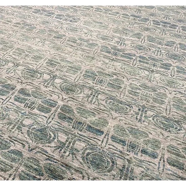 Handwoven Modern Ikat Area Rug 9’3″ X 11’10” For Sale - Image 11 of 12