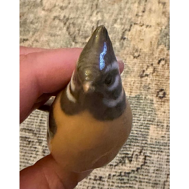1950s Royal Copenhagen “Crested Tit” Porcelain Figurine For Sale - Image 5 of 8