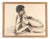 Evelyne Luez, Baoulé Woman, 1960, Ink Wash, Framed For Sale