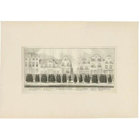 Fokke, Funeral Procession of Anna van Hannover, 1761, Paper For Sale - Image 6 of 6