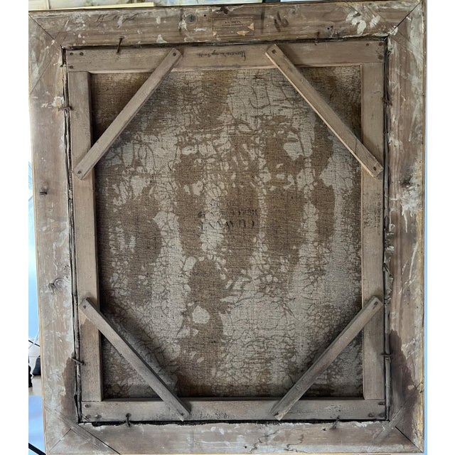 Captain's Wife Portrait, 1800s, Oil on Canvas For Sale - Image 11 of 14