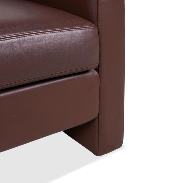 Conseta Leather Armchair in Brown Coffee Mahogany with Headrest by COR For Sale - Image 6 of 13