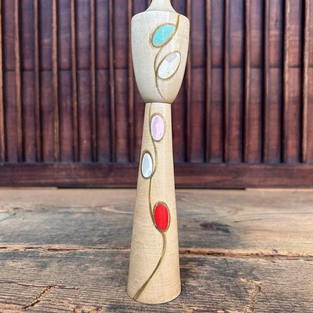 Vintage Sosaku Kokeshi by Issetsu Kuribayashi, Japan, 1960s For Sale - Image 4 of 7