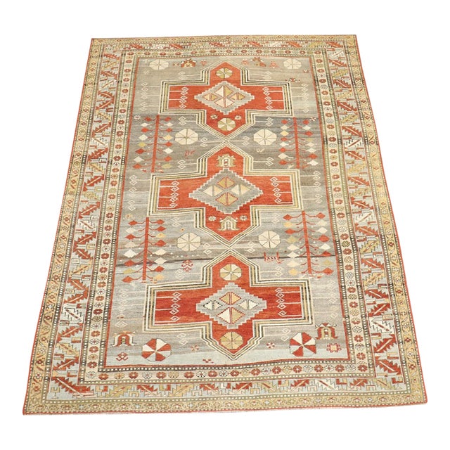 a high decorative early 20th century Caucasian Kazak Rug