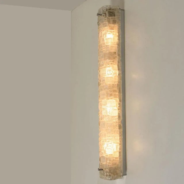 White Clear Bubbled Glass Wall Lights from Hillebrand, 1960s, Set of 2 For Sale - Image 4 of 13