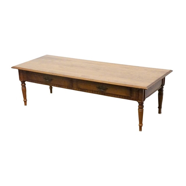 ETHAN ALLEN Classic Manor Solid Maple 56" Accent Coffee Table 15-8420 17" High 56.5" Wide 23" Deep We specialize in high...