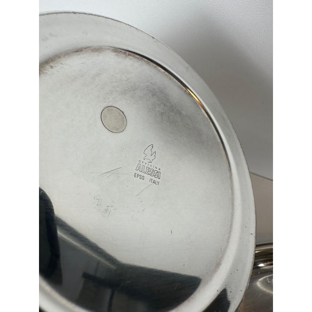 Brown Vintage Silver-Plated Coffee Set from Alessi, 1970s, Set of 5 For Sale - Image 8 of 10