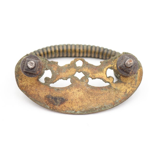Set of Vintage Victorian Brass Bail Drawer Pulls For Sale - Image 6 of 6