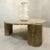 Gold Vintage Sculptural Travertine Coffee Table, 1960s For Sale - Image 8 of 10