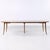 Harvey Probber Mid Century Bleached Mahogany Expanding Saber Leg Dining Table with 4 Leaves This table measures: 47.75...